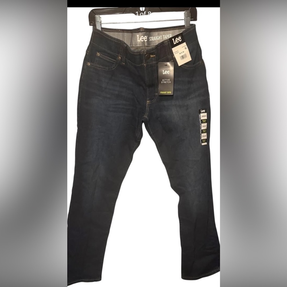 NEW! Lee Men's Straight Taper Denim Jeans Flex Waistband Low Rise Many Sizes
